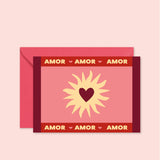Carte "saint valentin" - Amor amor (avec enveloppe)