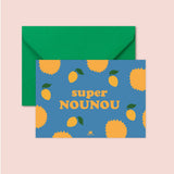 Carte "Merci" : Super nounou (avec enveloppe)