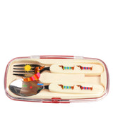 Set de couverts pour enfants - Chien Saucisse Ensoleillé