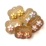 Boucles d'oreilles à clipser fleurs 