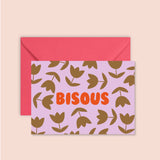 Carte "Love" - Bisous (avec enveloppe)