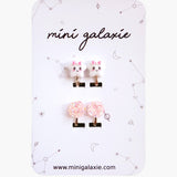 Boucles d'oreilles clips pour enfant - étoiles et et roses🌹