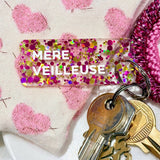 Porte-clés à paillettes MÈRE VEILLEUSE