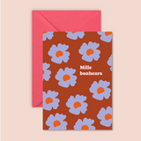 Carte "amour" - Mille bonheurs (avec enveloppe)