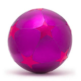 Ballon violet à étoiles rose  en tissus à gonfler diam 30 cm