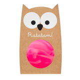 Balle rebondissante marbrée hibou - 57mm Rose 