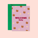 Carte "naissance" - Welcome baby ours (avec enveloppe)