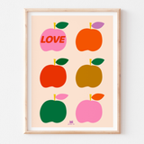 Affiche - Love pommes (30 x 40 cm)