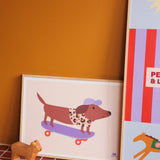 Affiche – Chien skateur