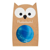 Balle rebondissante marbrée hibou - 57mm Bleu 