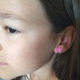 Boucles d'oreilles clips pour enfant - abeille et libellule