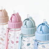 Bouteille Plastique Feuilles Rose