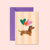 Carte "Anniversaire" -Chien Birthday  (avec enveloppe)