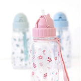 Bouteille Plastique Feuilles Rose