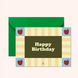 Carte Happy birthday pommes