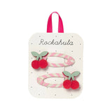 Barrettes clips rayés Cherry Kiss