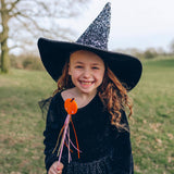 Chapeau de sorcière en velours à paillettes - déguisement