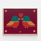 Affiche - Les deux oiseaux (30x40 cm)