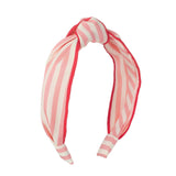 Serre-tête bandeau à rayures bonbon