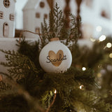 Boule de Noël Coeur Doré