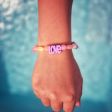Kit bijou bracelet enfant - modèle LOVE fluo 💖+ 1 tatouage