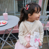 Barrettes à nœud mignon rayées