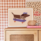 Affiche – Chien skateur