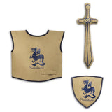 Déguisement Kit chevalier beige et bleu roi