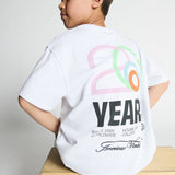 Tee-shirt manches courtes FIZVALLEY - Blanc "20 ans"