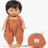 Bloomer Kim en gaze de coton marsala avec pochon