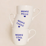 Le Mug en porcelaine - écriture bleue