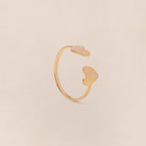 La bague Billie deux coeurs
