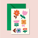 Carte "Poétique" - Fleurs (avec enveloppe)