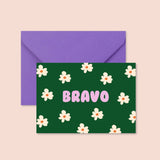 Carte "Félicitations" : Bravo (avec enveloppe)