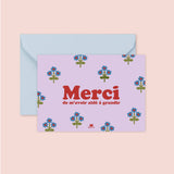 Carte "Merci" : Merci de m'avoir aidé à grandir (avec envelo