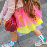 Jupe Multicolor Punky à volant - déguisement