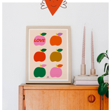 Affiche - Love pommes (30 x 40 cm)