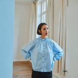 BLOUSE GARAM Rayures Fines Vertes