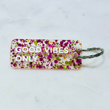 Porte-clés à paillettes GOOD VIBES ONLY