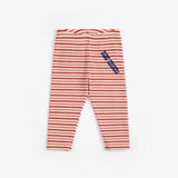 Legging rayé orange écru Pop