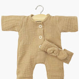 Babies - Combinaison Lili et son headband en gaze de coton moka