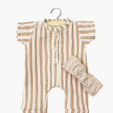 Babies - Combinaison Lili et son headband en gaze de coton rayé Zéphyr