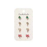 Boucles d'oreilles de Noël joyeux à clipser
