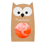 Balle rebondissante marbrée hibou - 57mm Orange 