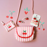 Barrettes clips rayés Cherry Kiss
