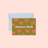 Mini carte "Noël" :  Joyeux Noël (avec enveloppe)
