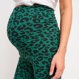 Legging grossesse léopard vert