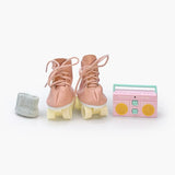 Lot accessoires rollers Mini Panchas avec patins roses