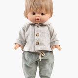 Ensemble Samy top gris chiné et pantalon sauge - gordis