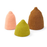 Set 3 caches vases clochettes feutre